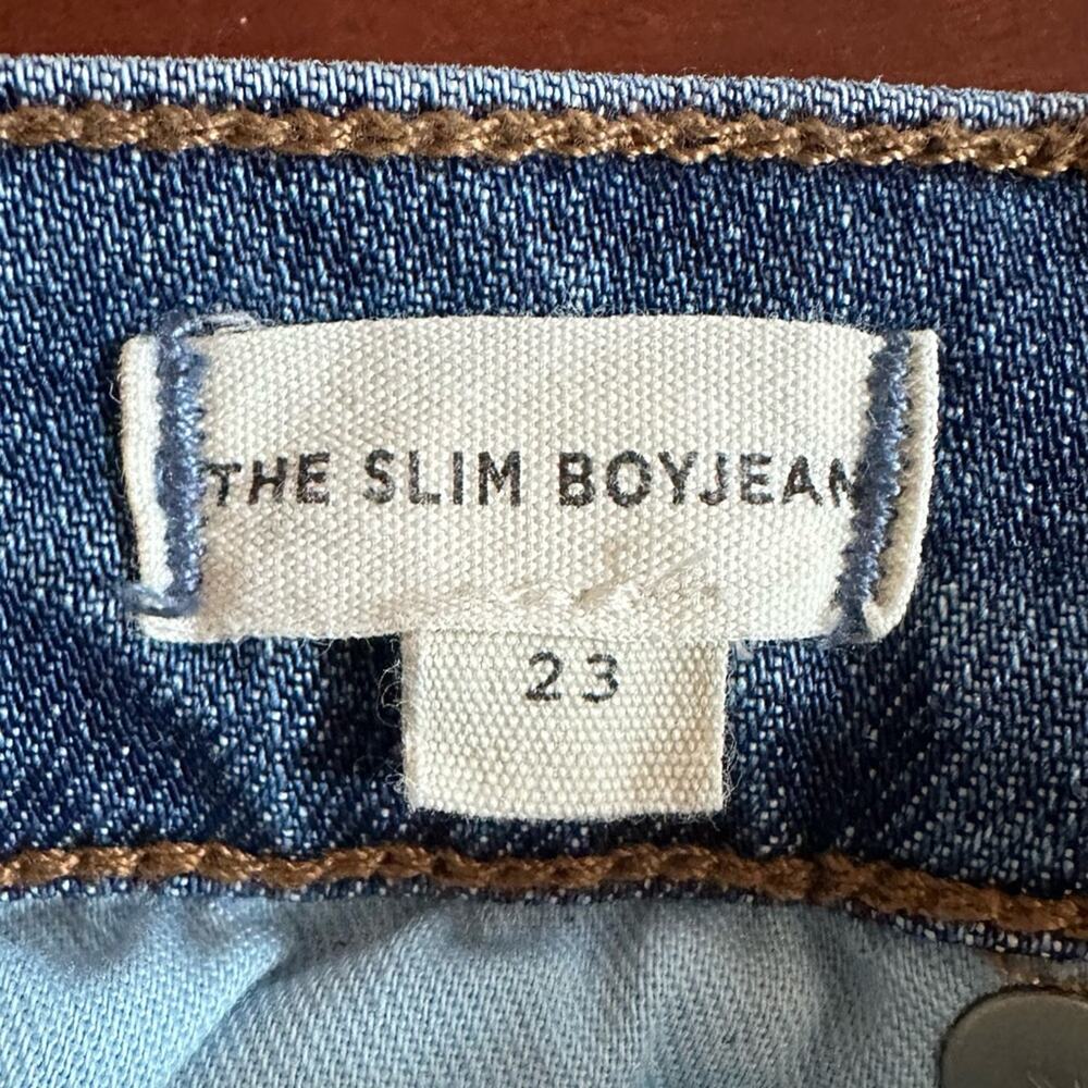 Madewell The Slim Boyjean AJ315 Classic Preppy Blue Denim Jeans Size 23 - Picture 6 of 13